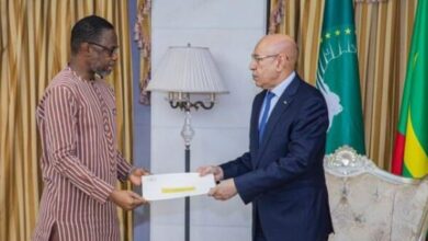 الرئيس الغزواني يتسلم رسالة خطية من الرئيس البوركينابي